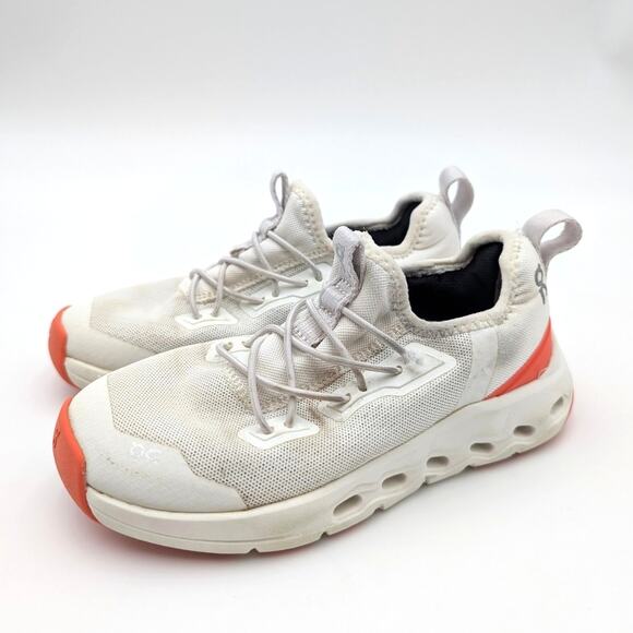 On Cloud Leap Lifestyle Shoes Unisex Kids' Ivory/Flame Size USK11 EU28.5 - Picture 1 of 12